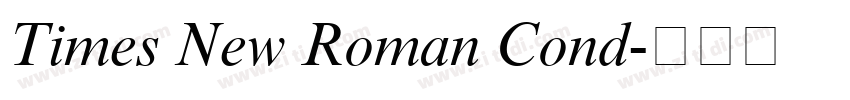 Times New Roman Cond字体转换